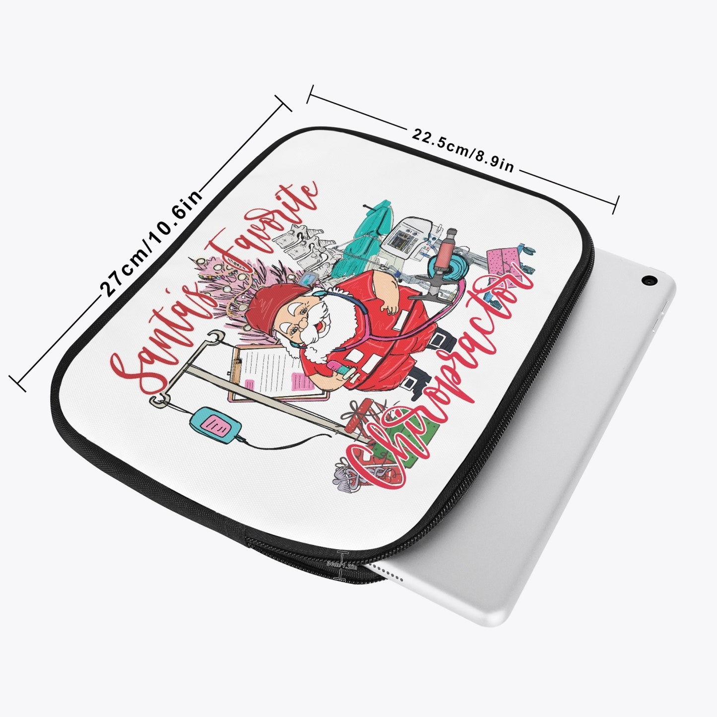 Tablet Sleeve - Santa's Favorite Chiropractor, awd-546