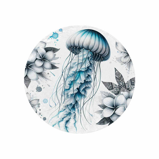 Sea_Animals_Jellyfish_Awd351111  Circular Micro Fleece Blanket 60"