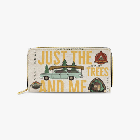 Long Type Zipper Purse, Travel, Just The trees and me, awd-665