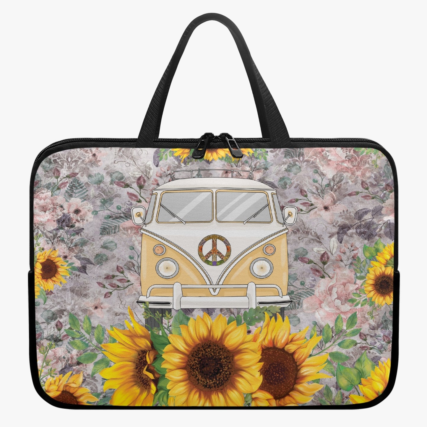 Laptop Sleeve with Handles - Sunflowers - Combi Van