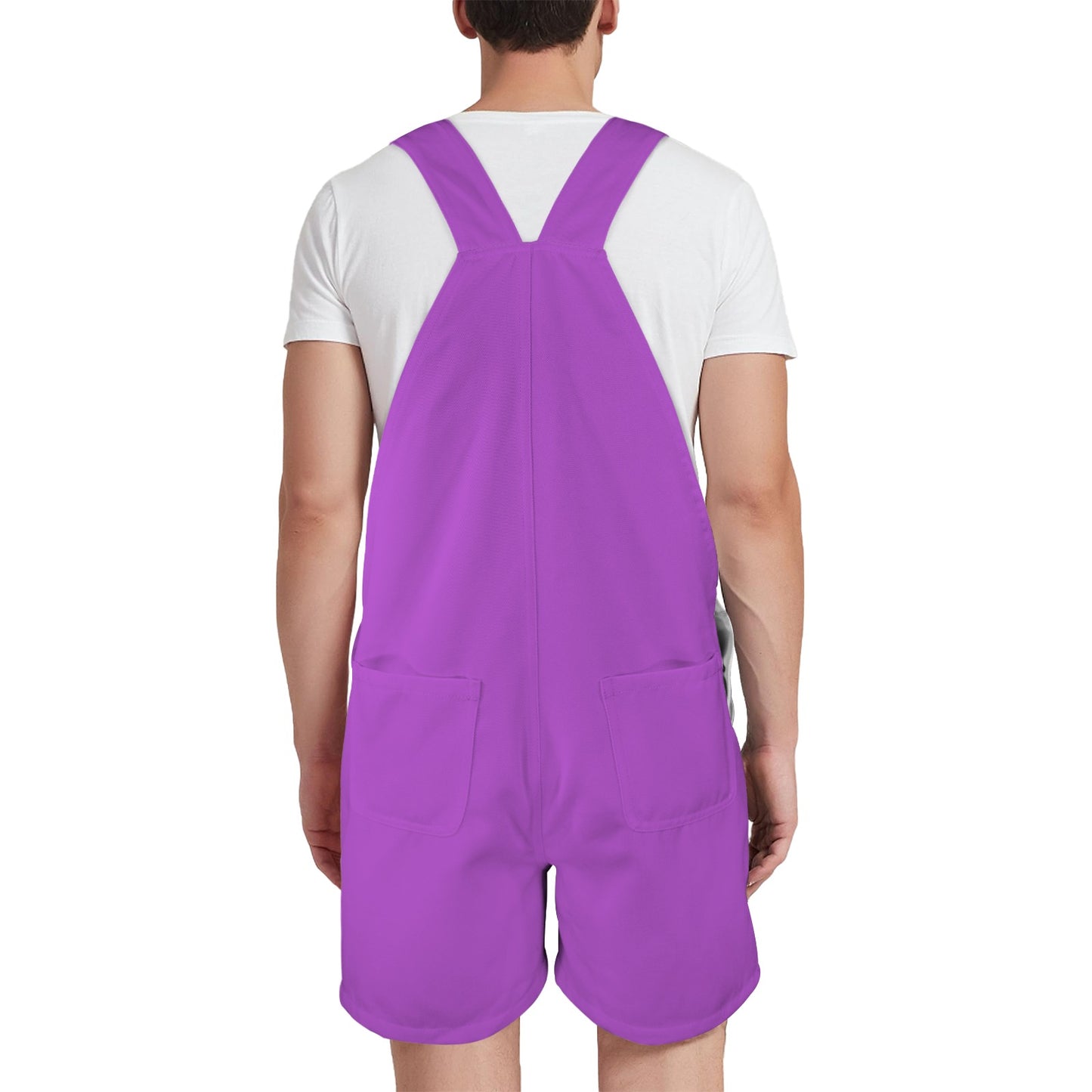 90's Vibes Amethyst Unisex Shorts Suspender Jumpsuit