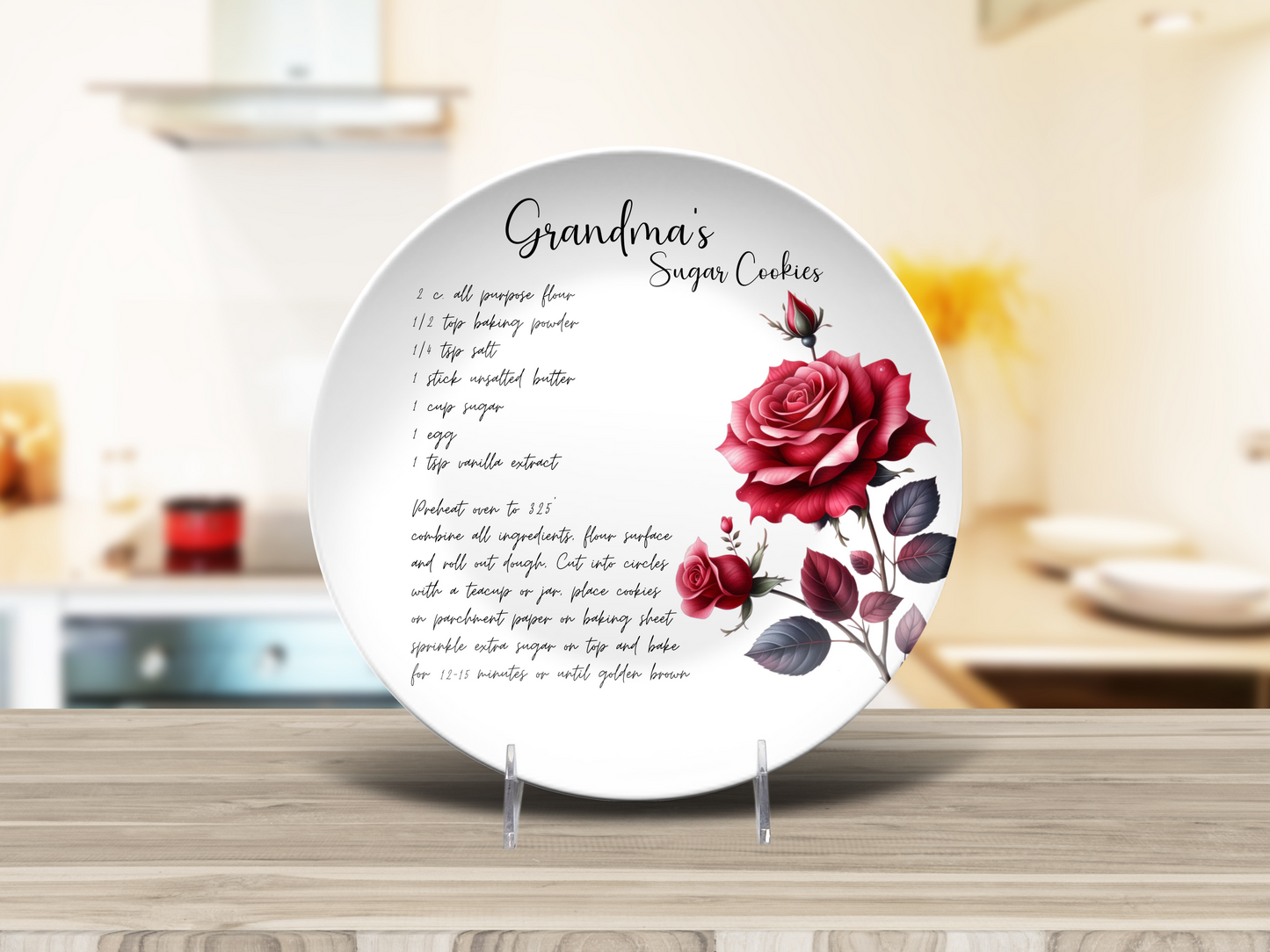 Handwritten Recipe Plate/Platter, Family Recipe Heirloom