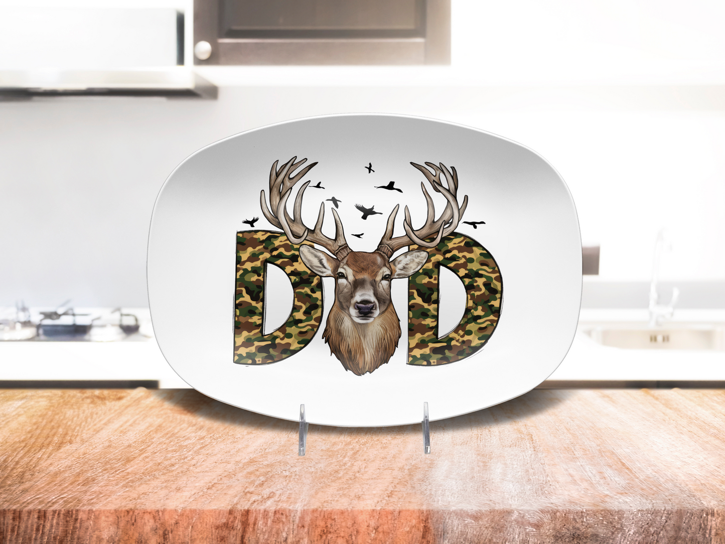 BBQ Platter Dad Antlers10"x14" Platter