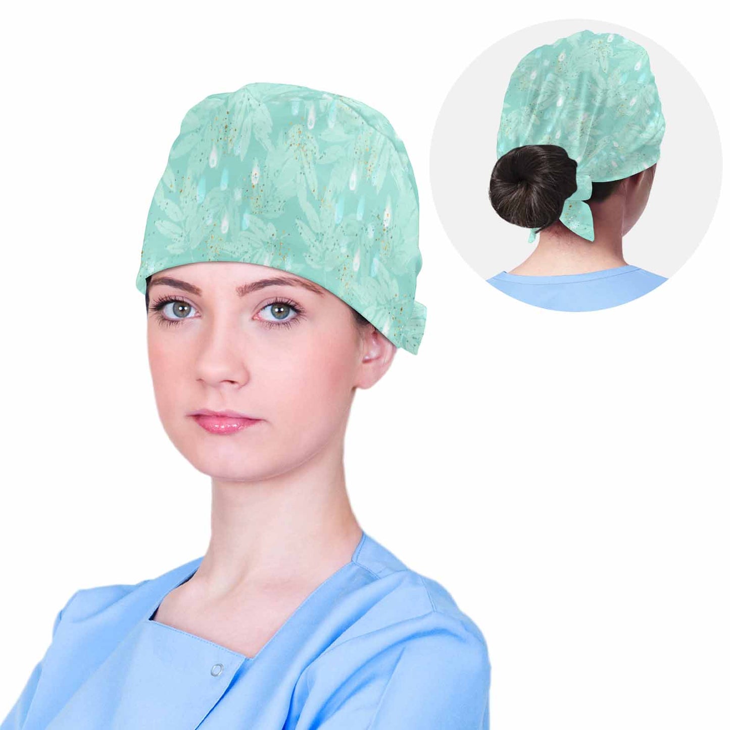 Nurse Scrub Cap Australian Eucalyptus Leaves  Scrub Cap