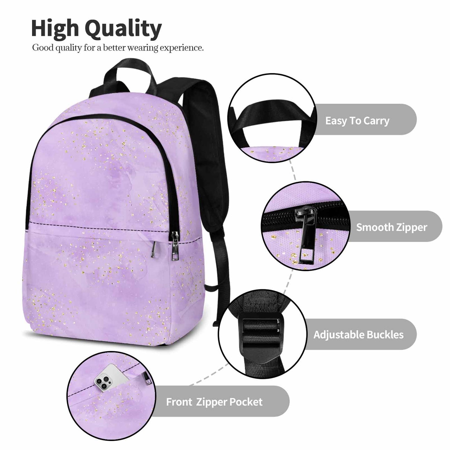 Purple Adult Casual Backpack