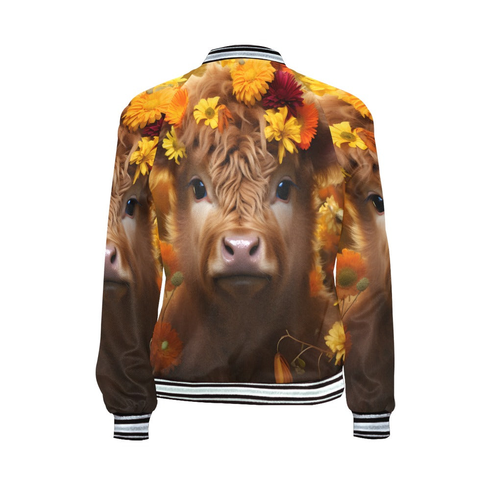 Highland Cow awd48 Bomber Jacket for Women