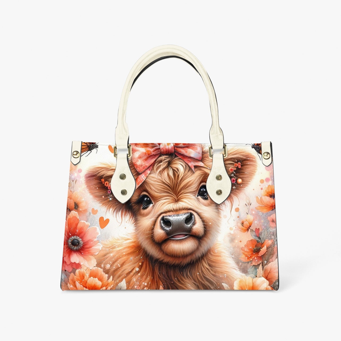 Women's Tote Bag - Long Strap - Highland Cow