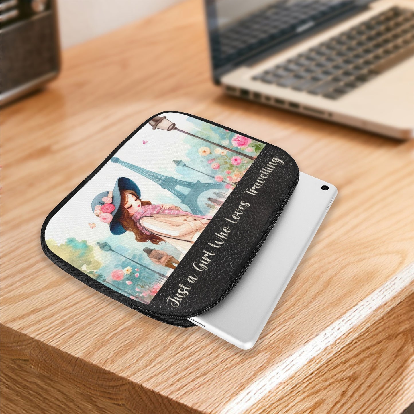 Tablet Sleeve - Just a Girl Who Loves Travelling