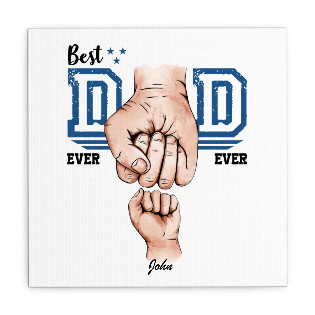 Personalised Dad Fist Bump Canvas