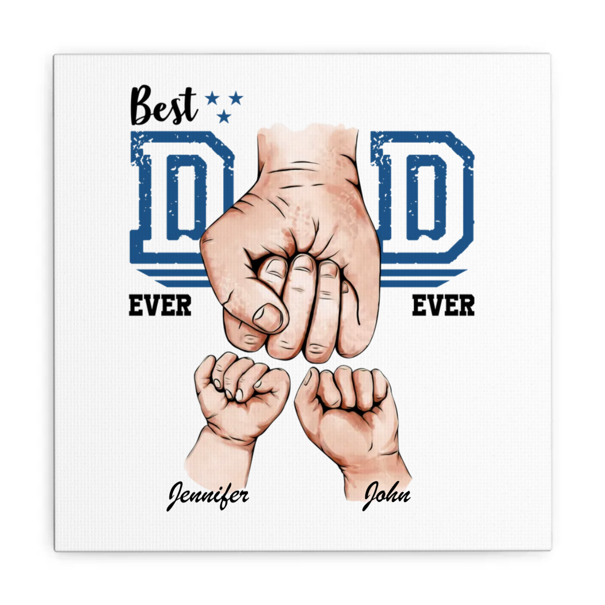 Personalised Dad Fist Bump Canvas