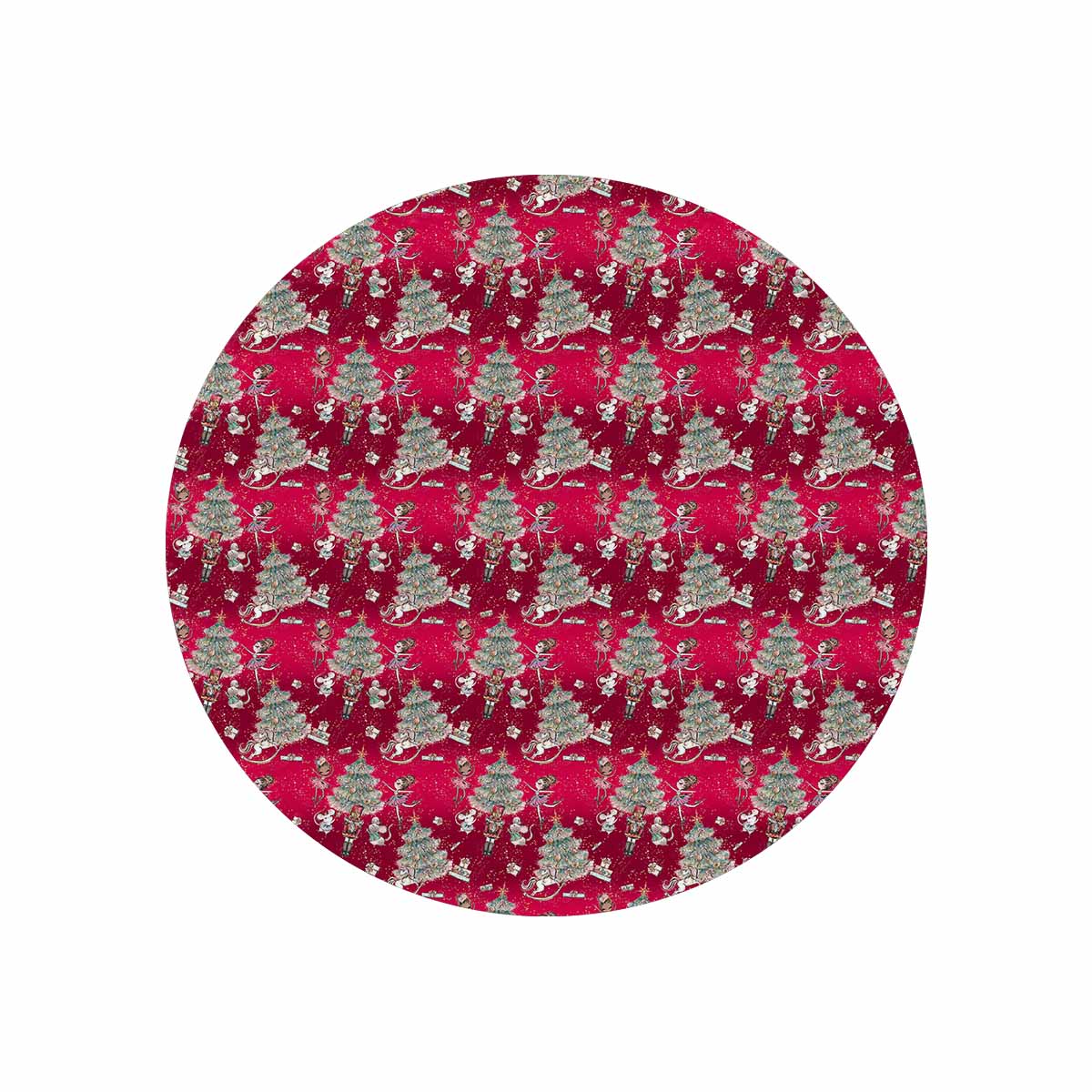 Red Christmas 50  Circular Micro Fleece Blanket 60"