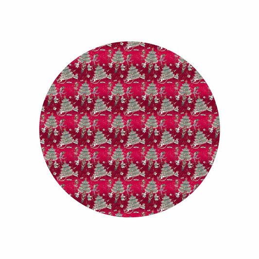 Red Christmas 50  Circular Micro Fleece Blanket 60"