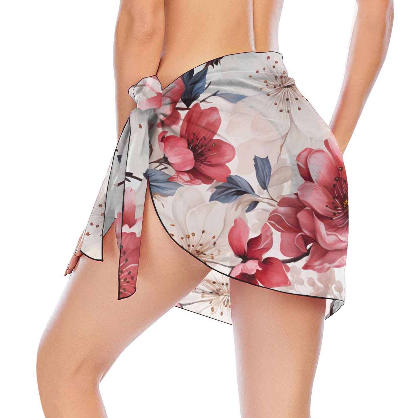 Pink Floral  Women's Beach Sarong Wrap