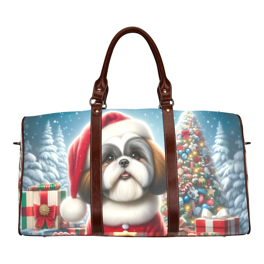 Puppy Christmas awd02 Waterproof Travel Bag/Small (Model 1639)