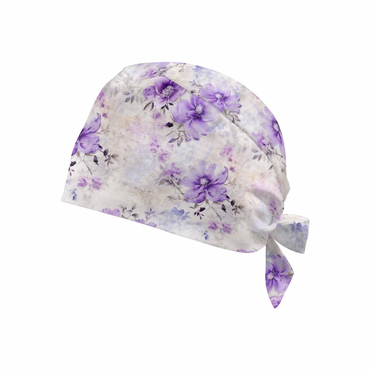 Purple Wildflowers  Scrub Cap