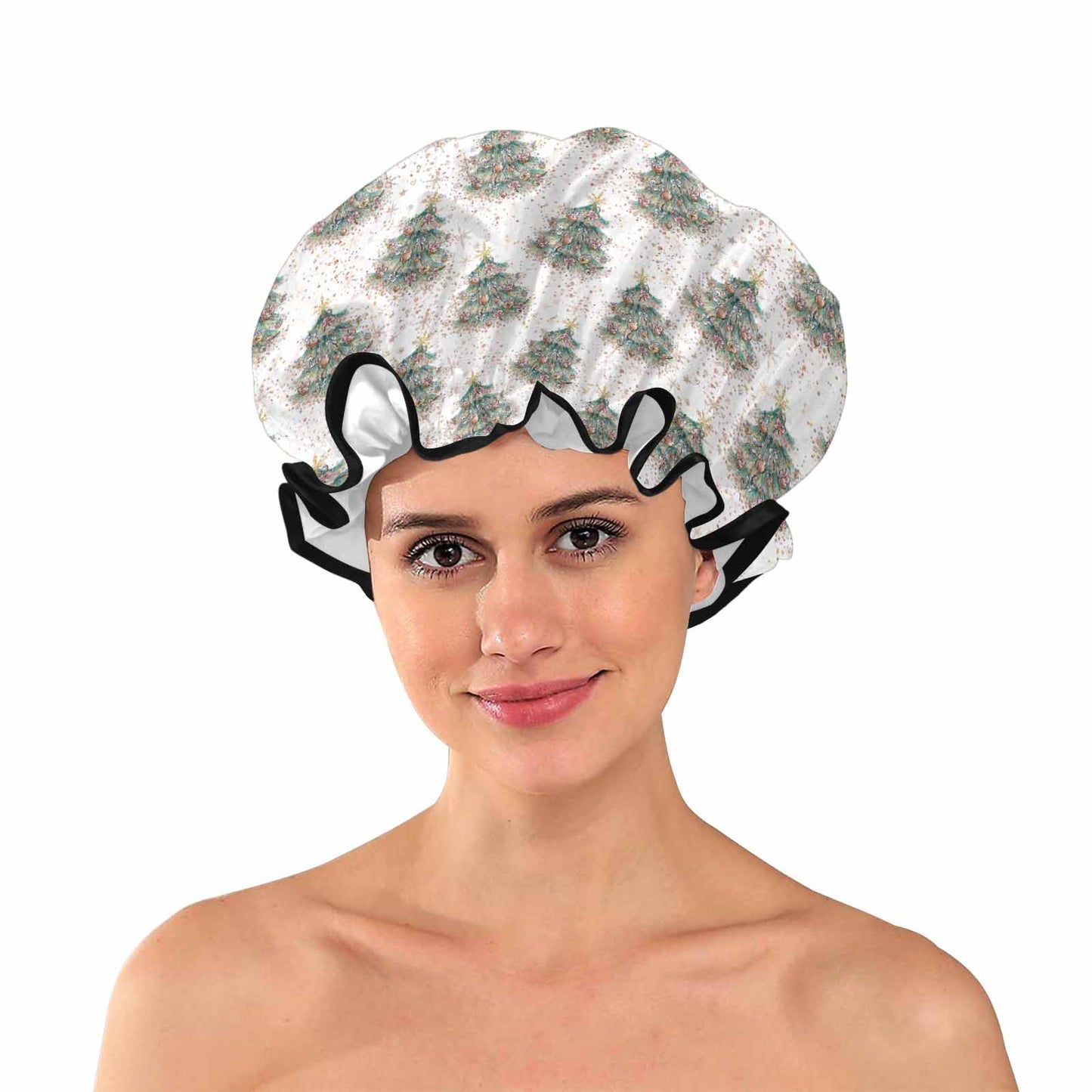 White Christmas 50  Shower Cap