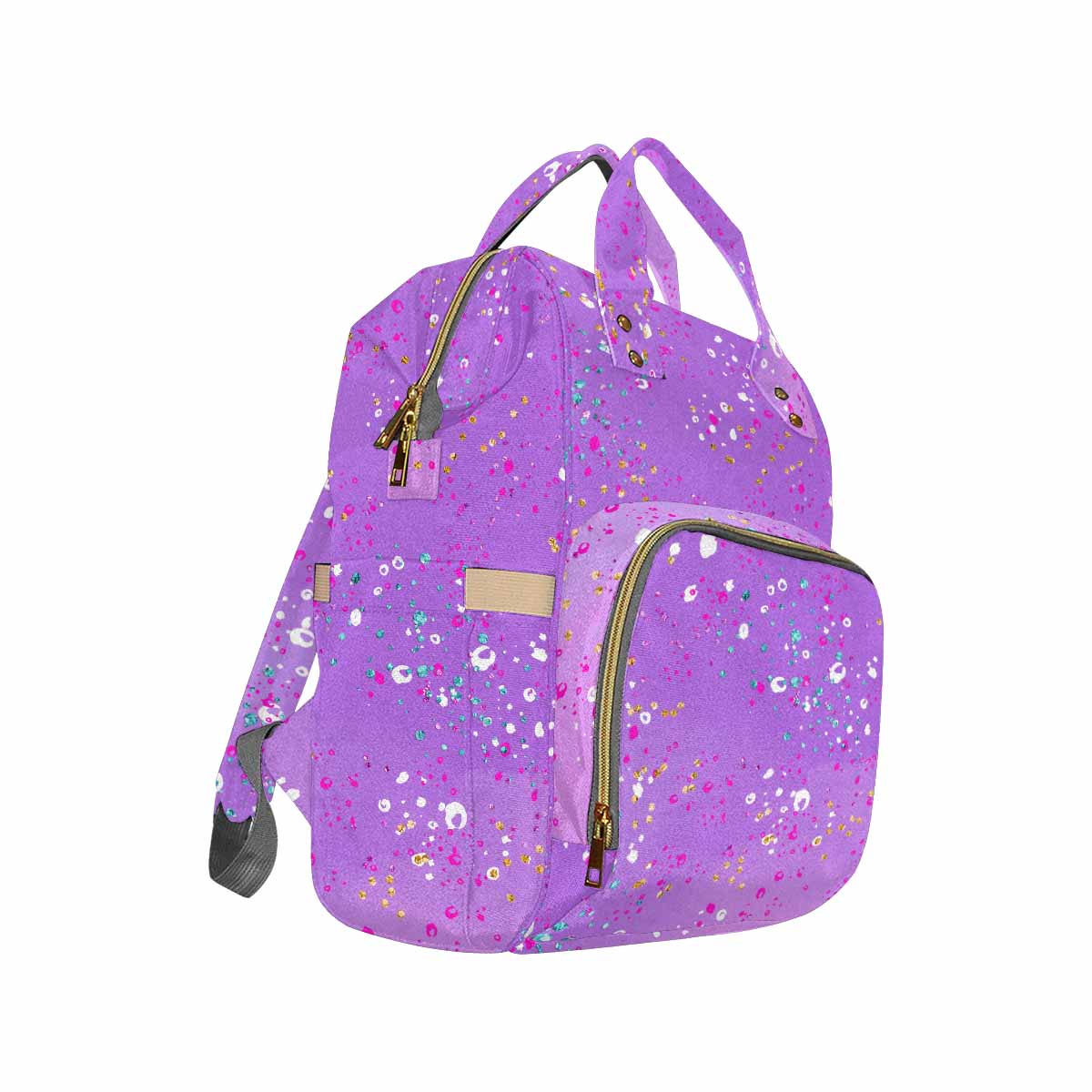 Purple Splash Diaper Bag Backpack