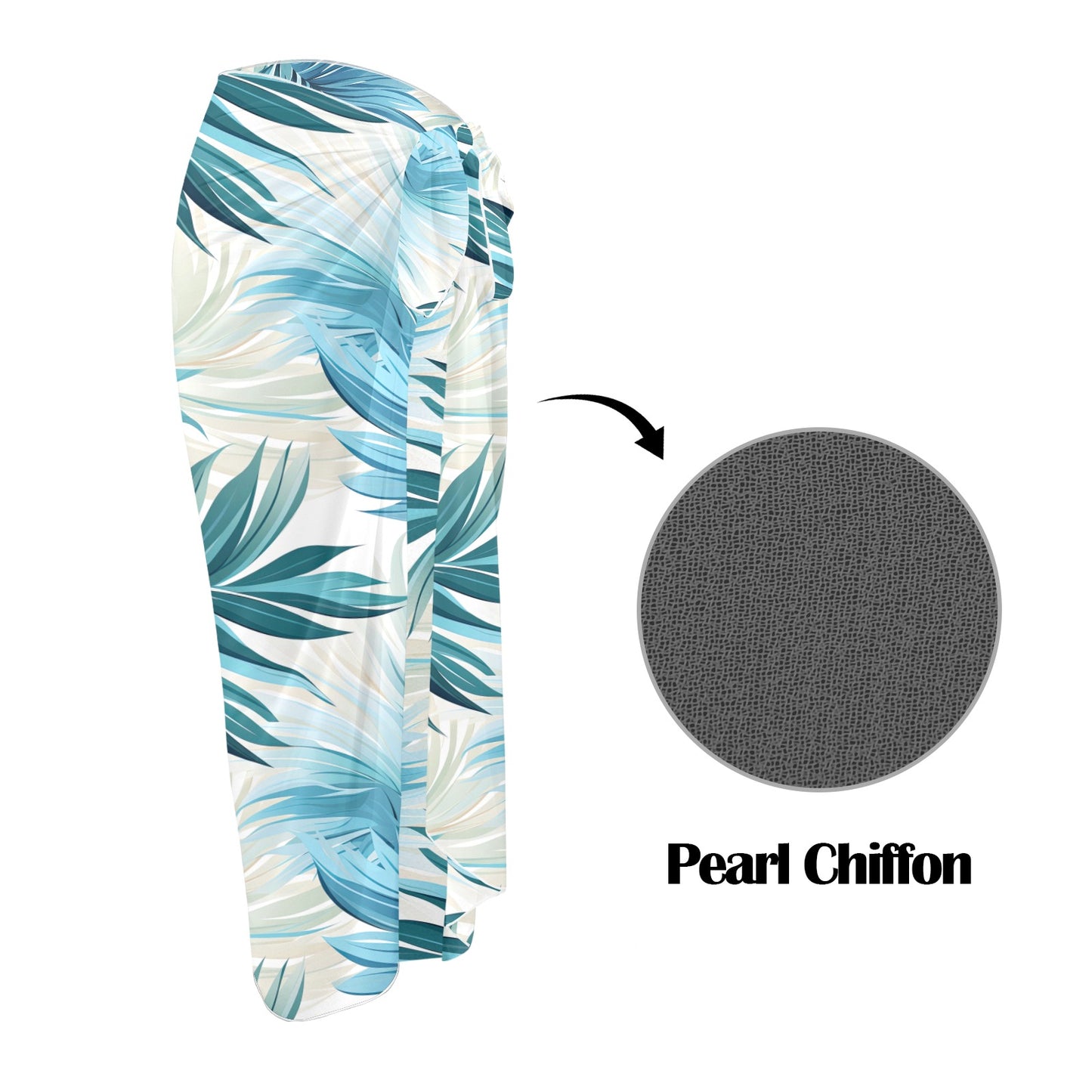 Blue Palms Long Beach Sarong Wrap