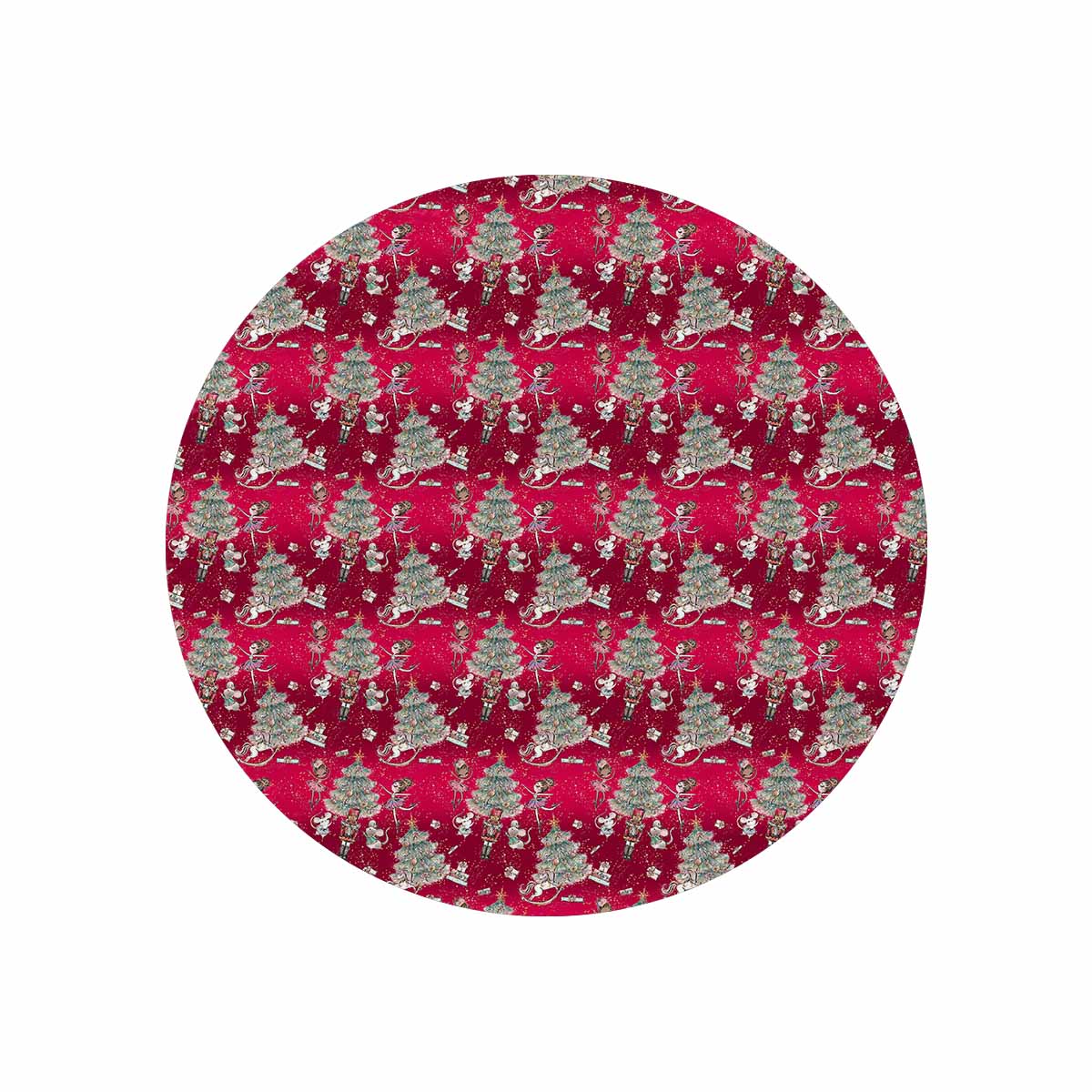 Red Christmas 50  Circular Micro Fleece Blanket 47"