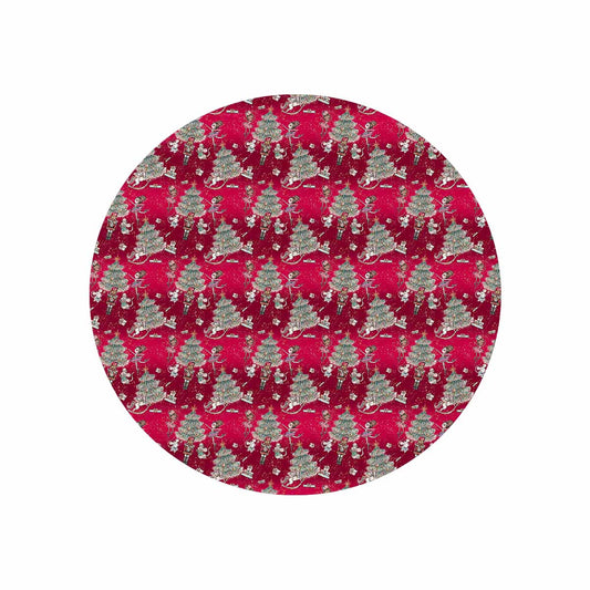 Red Christmas 50  Circular Micro Fleece Blanket 47"