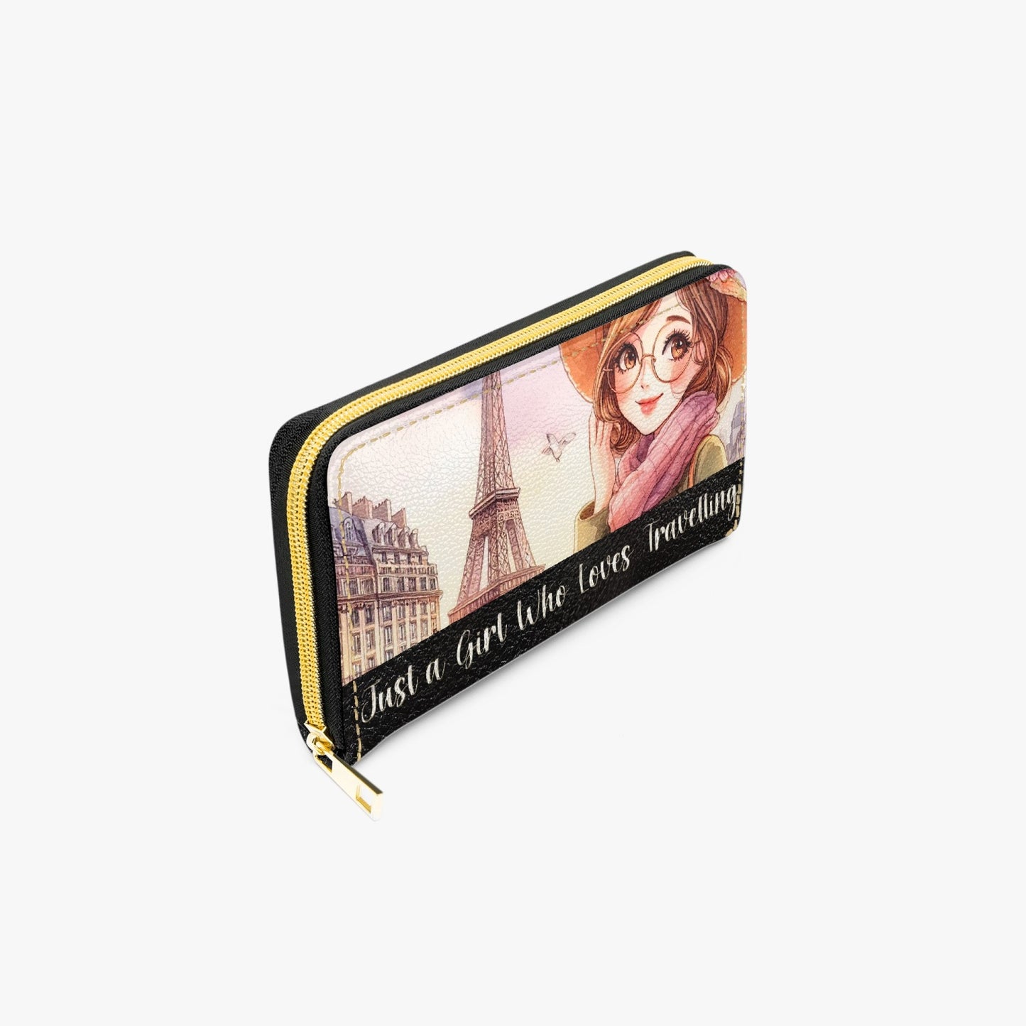 Long Type Zipper Purse - Just a Girl Who Loves Travelling