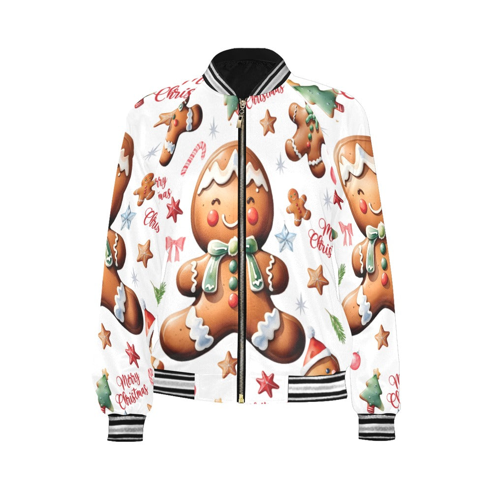 Gingerbread Men awd316 Bomber Jacket for Women