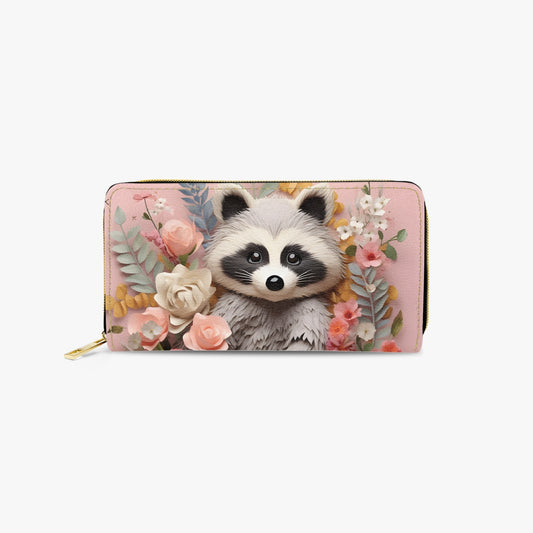 Long Type Zipper Purse - Racoon