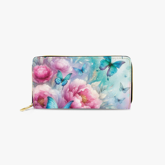 Long Type Zipper Purse - Butterfly Dreams