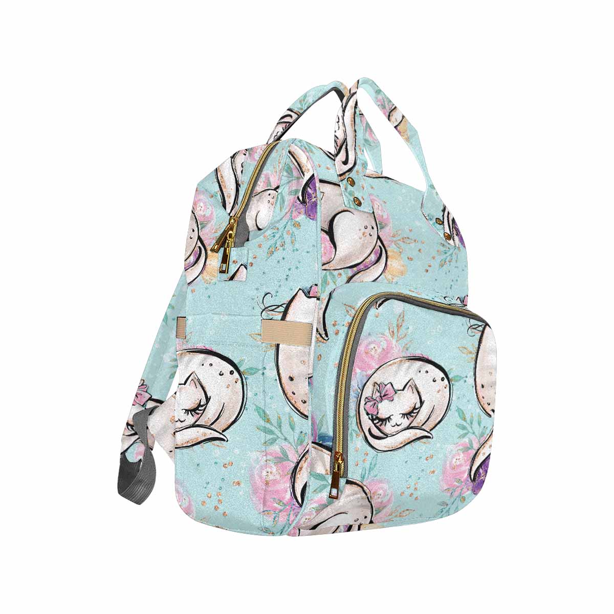 Blue Cats  Diaper Bag Backpack