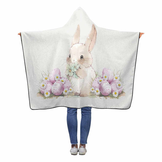 Easter Bunny Awd1344  Hooded Blanket 60"x50"