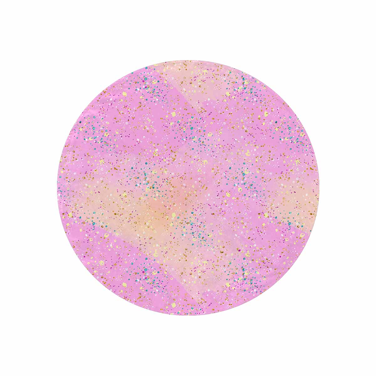 Pink Splash  Circular Micro Fleece Blanket 47"
