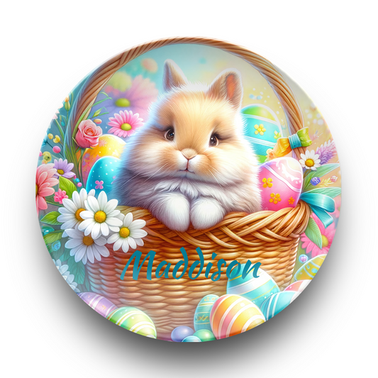 Personalised Easter Bunny in Basket Plate