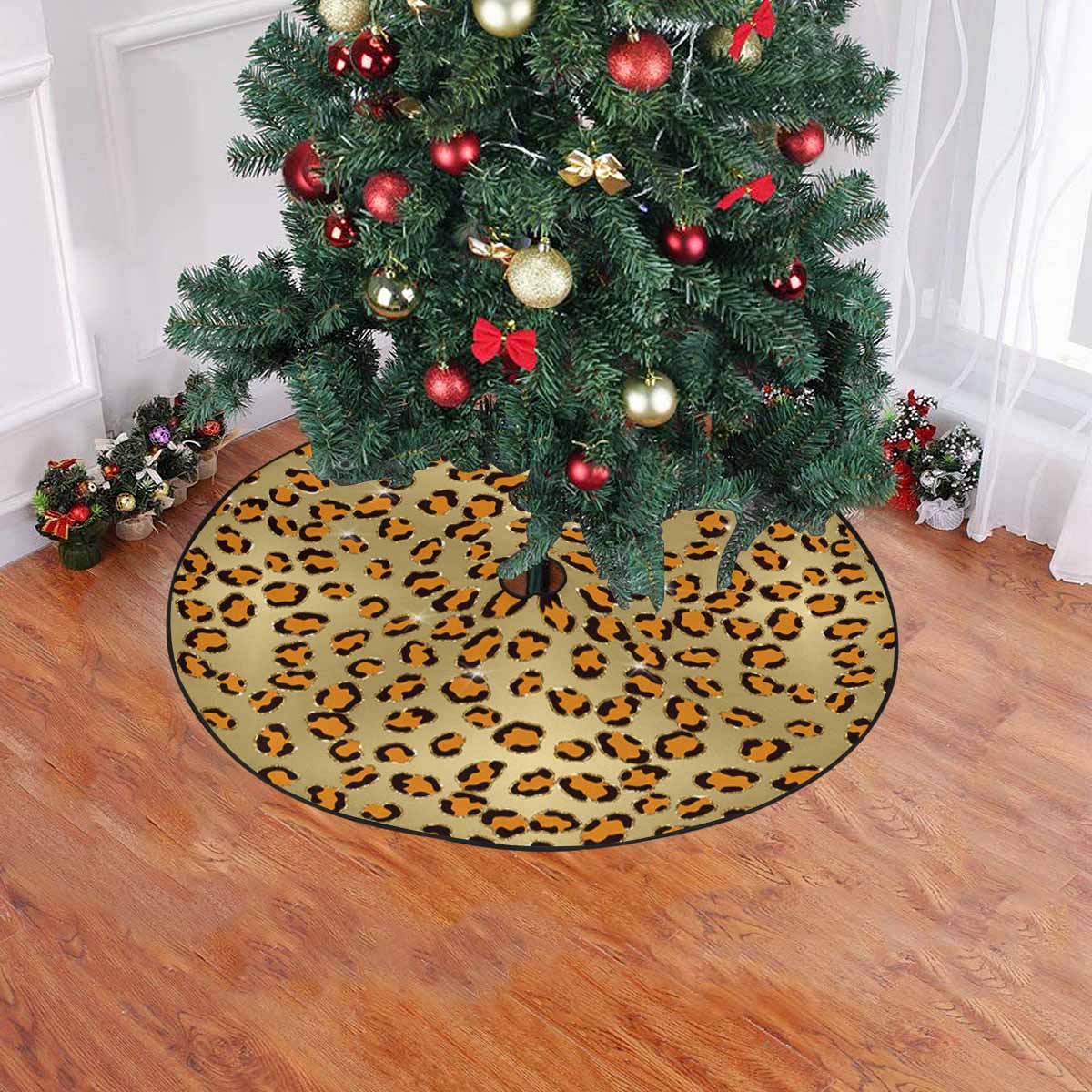 Animal Print 10  Christmas Tree Skirt