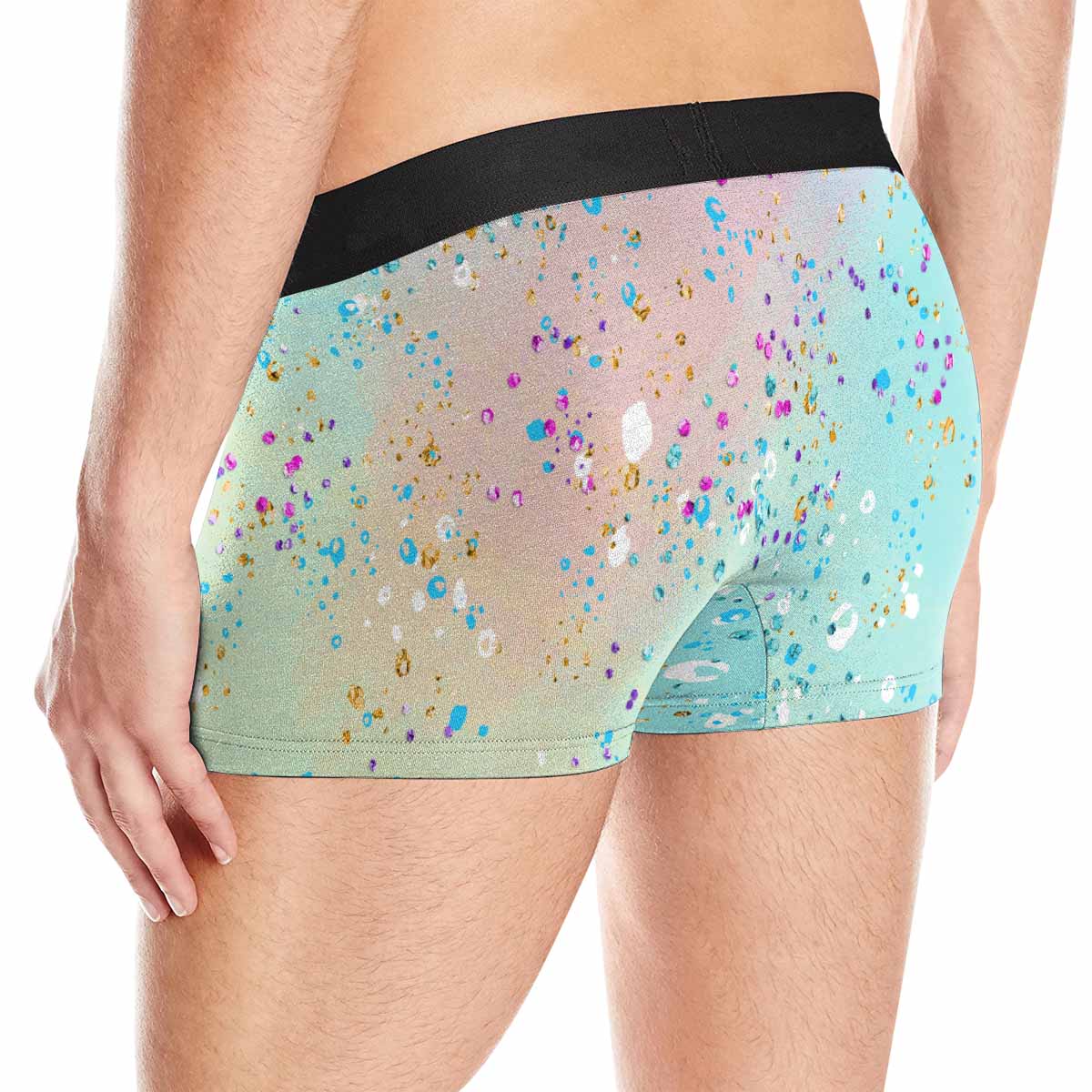 Green Splash@1.25x  AUS Men&#039;s All Over Print Boxer Briefs ( L10) (Made In AUS)