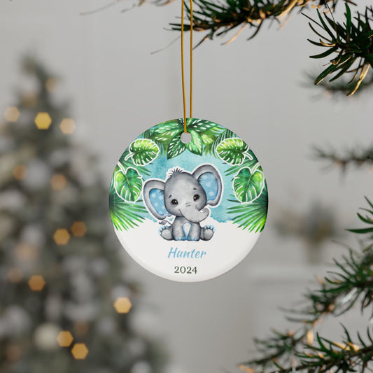 Elephant Personalised Ceramic Ornaments