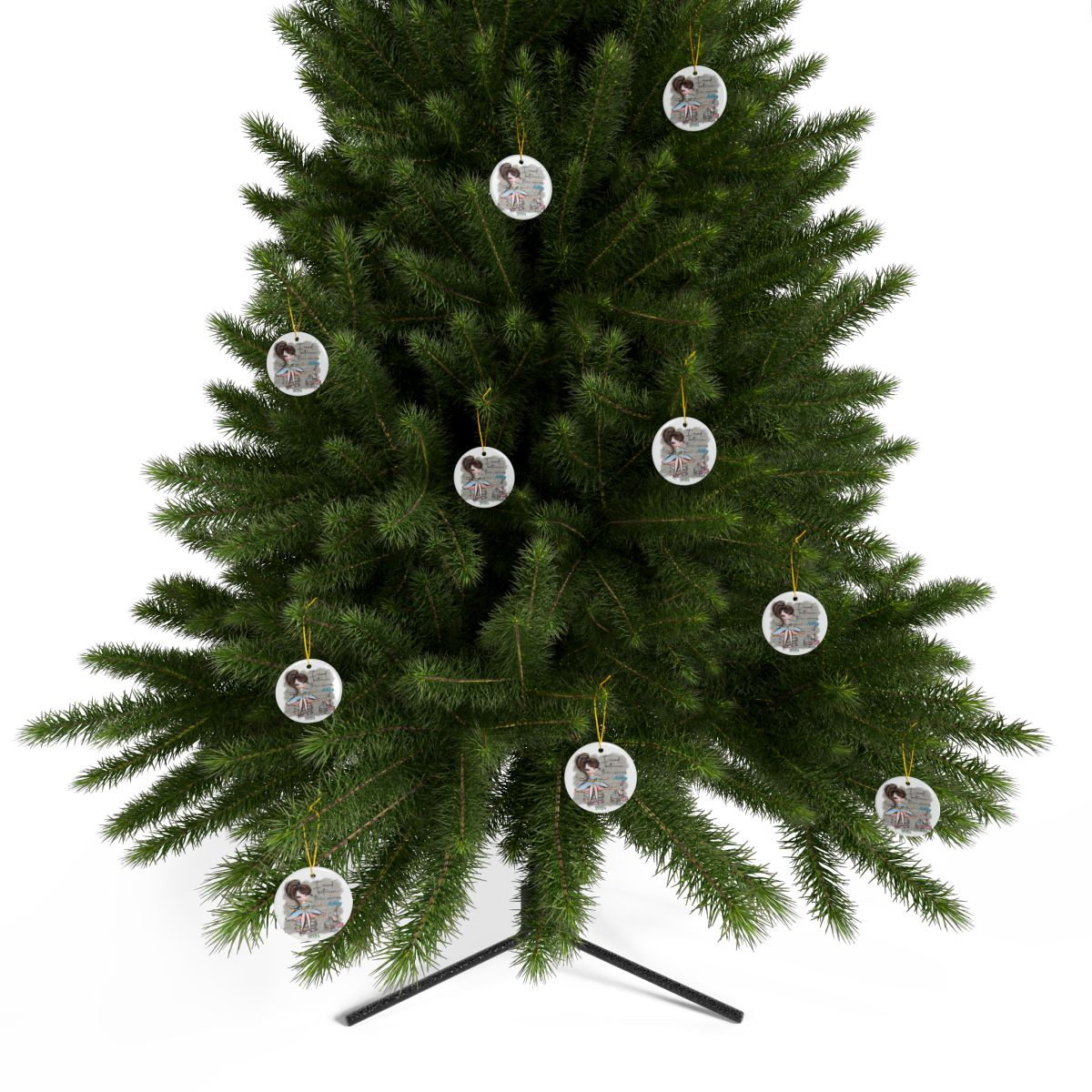 I read between the wines Personalised Ceramic Ornament