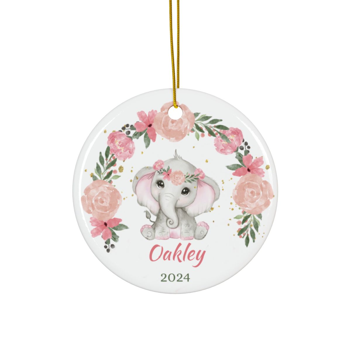 Elephant Personalised Ceramic Ornaments