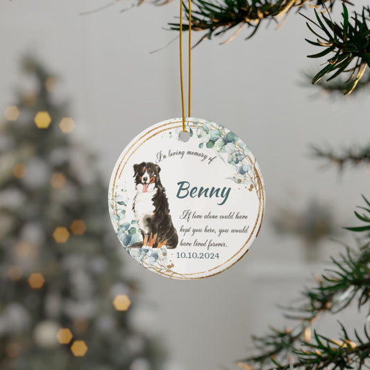 Bernese Mountain Dog Personalised Ceramic Ornaments