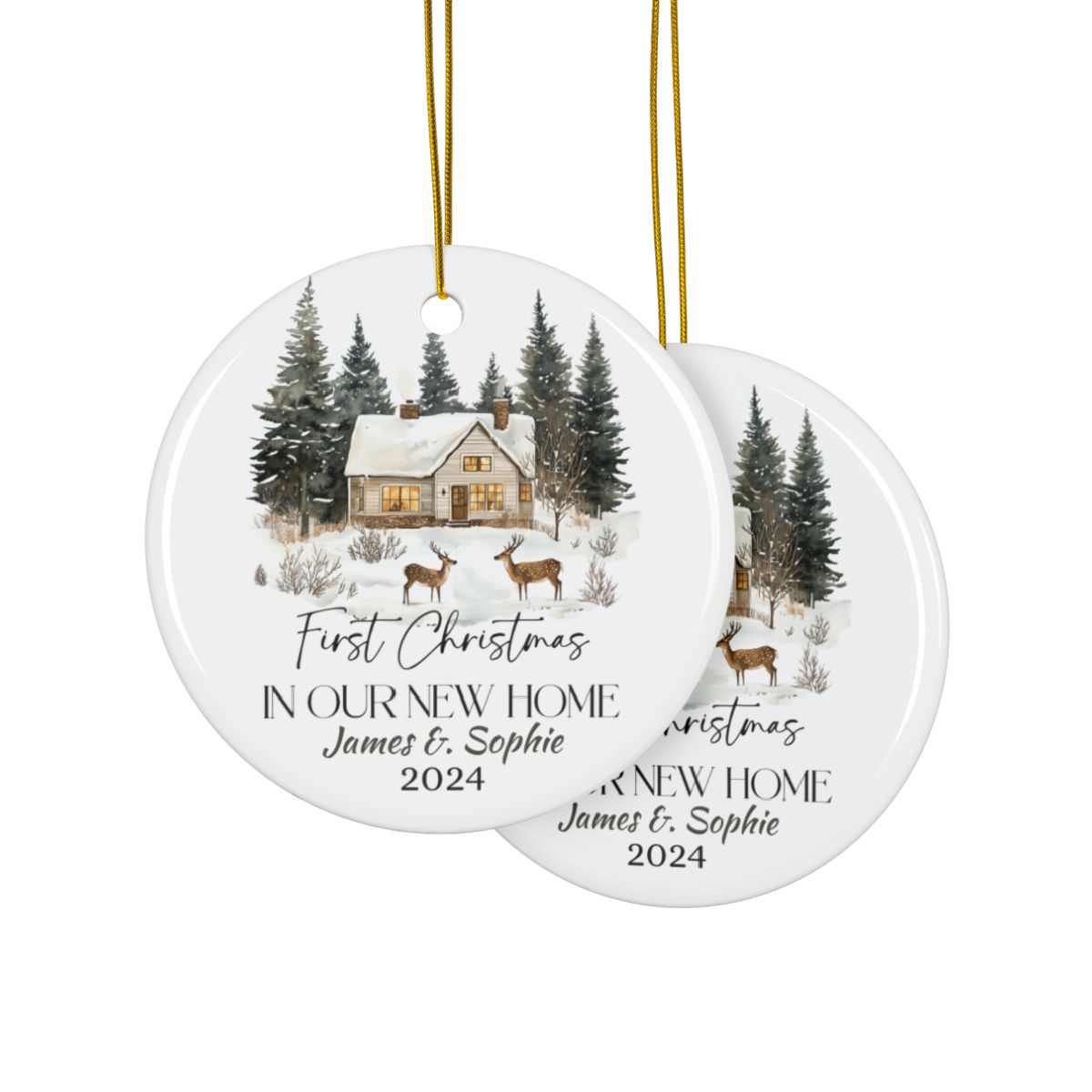 First Christmas in our new home Christmas Ornament Personalised Ceramic Ornament