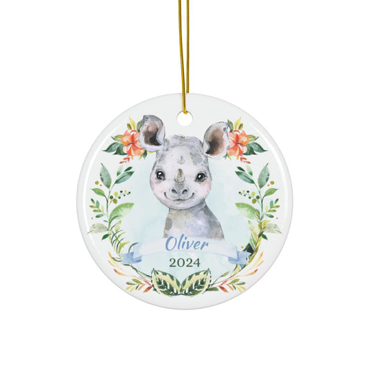 Blue Rhino Personalised Ceramic Ornament