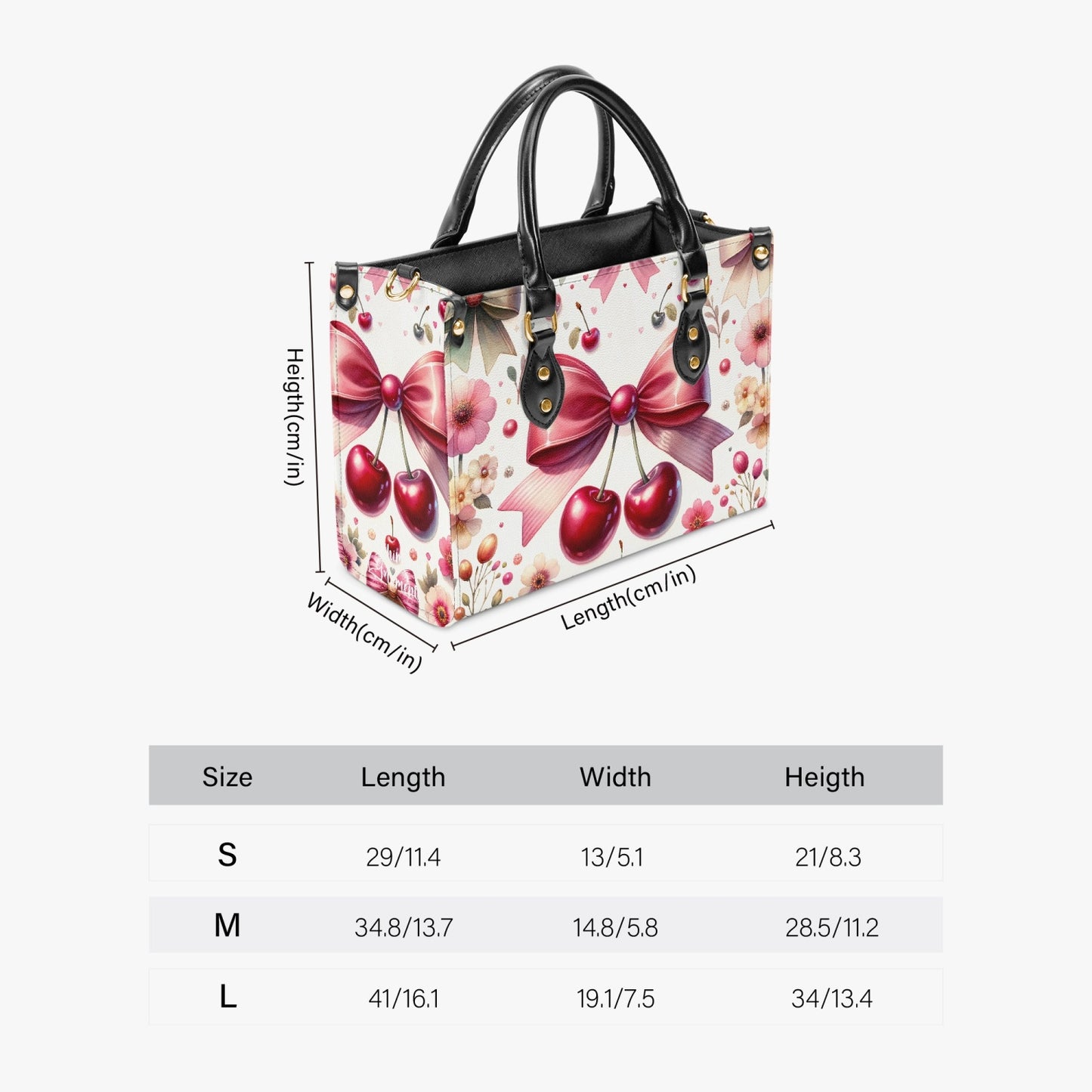 Women's Tote Bag - Ribbons and Cherries - Cherry Delight