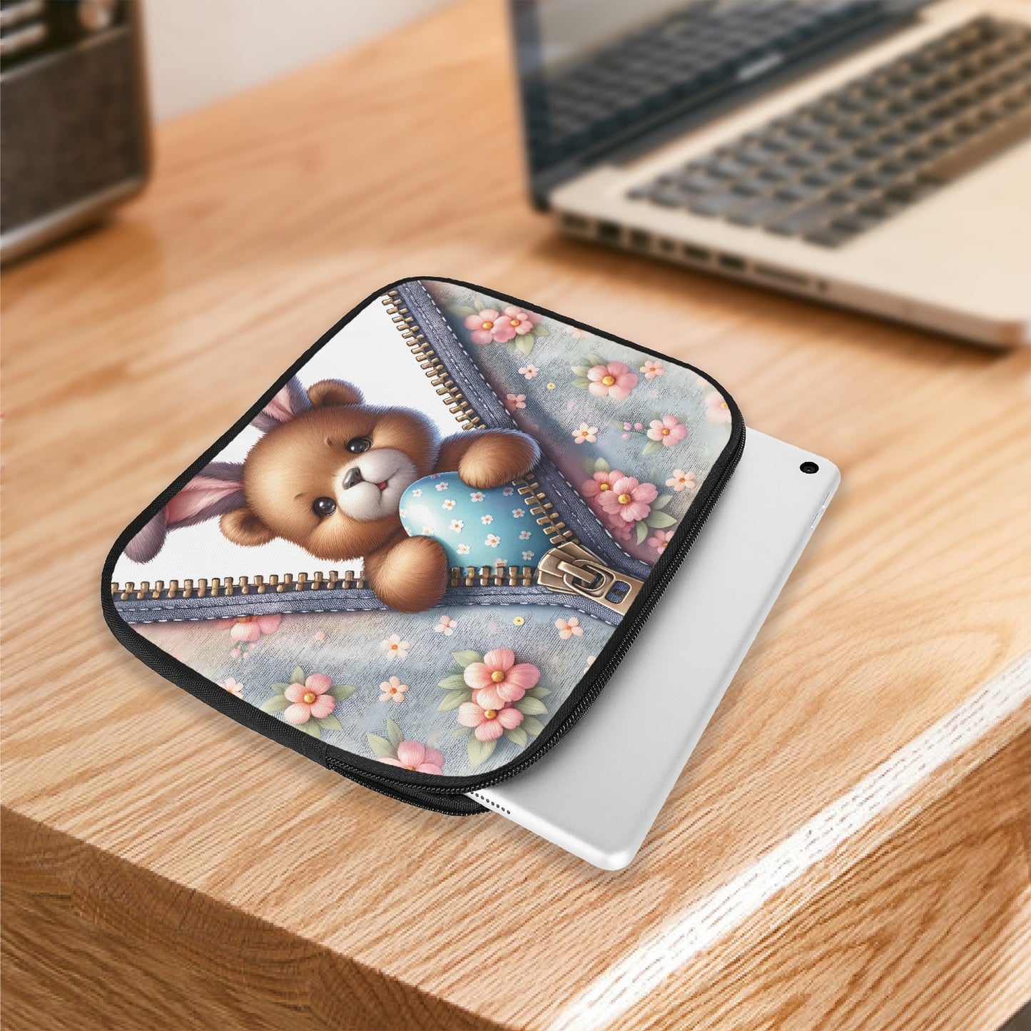 Tablet Sleeve - Easter - Bear with Bunny Ears