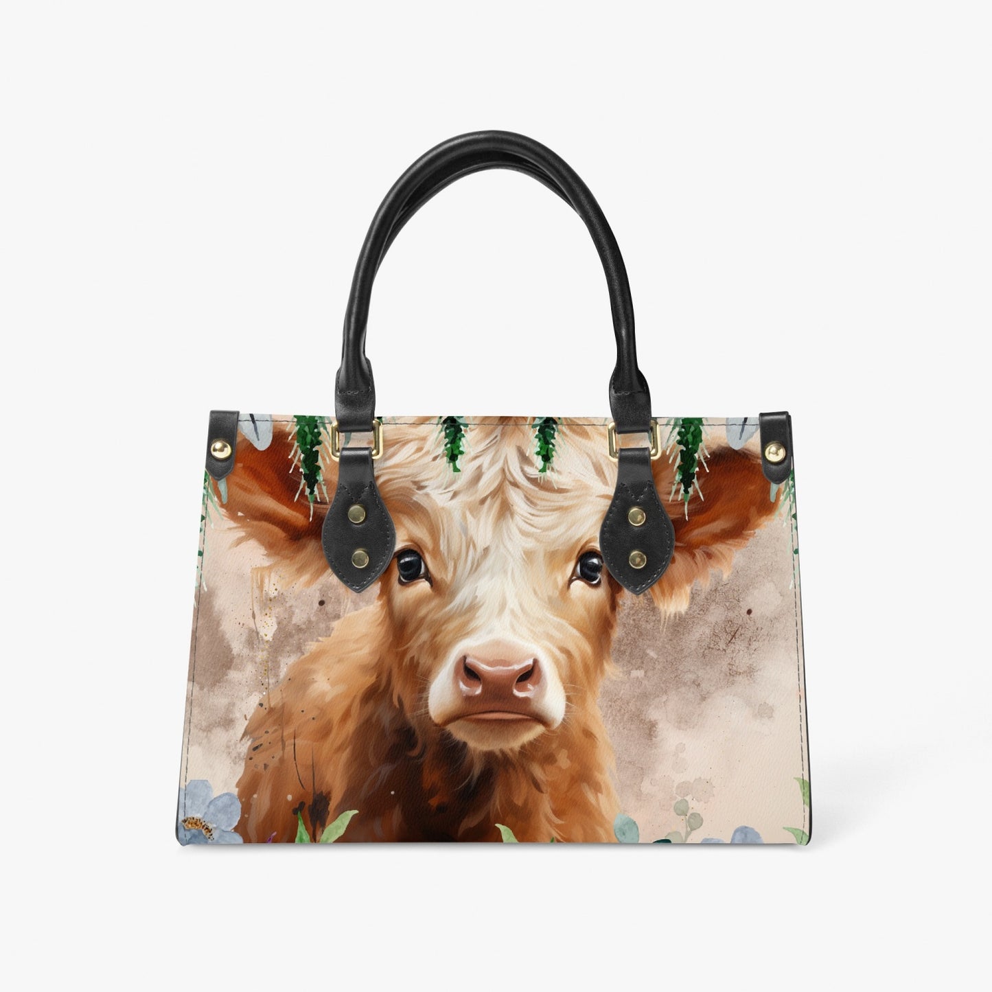 Women's Tote Bag - Long Strap - Highland Cow