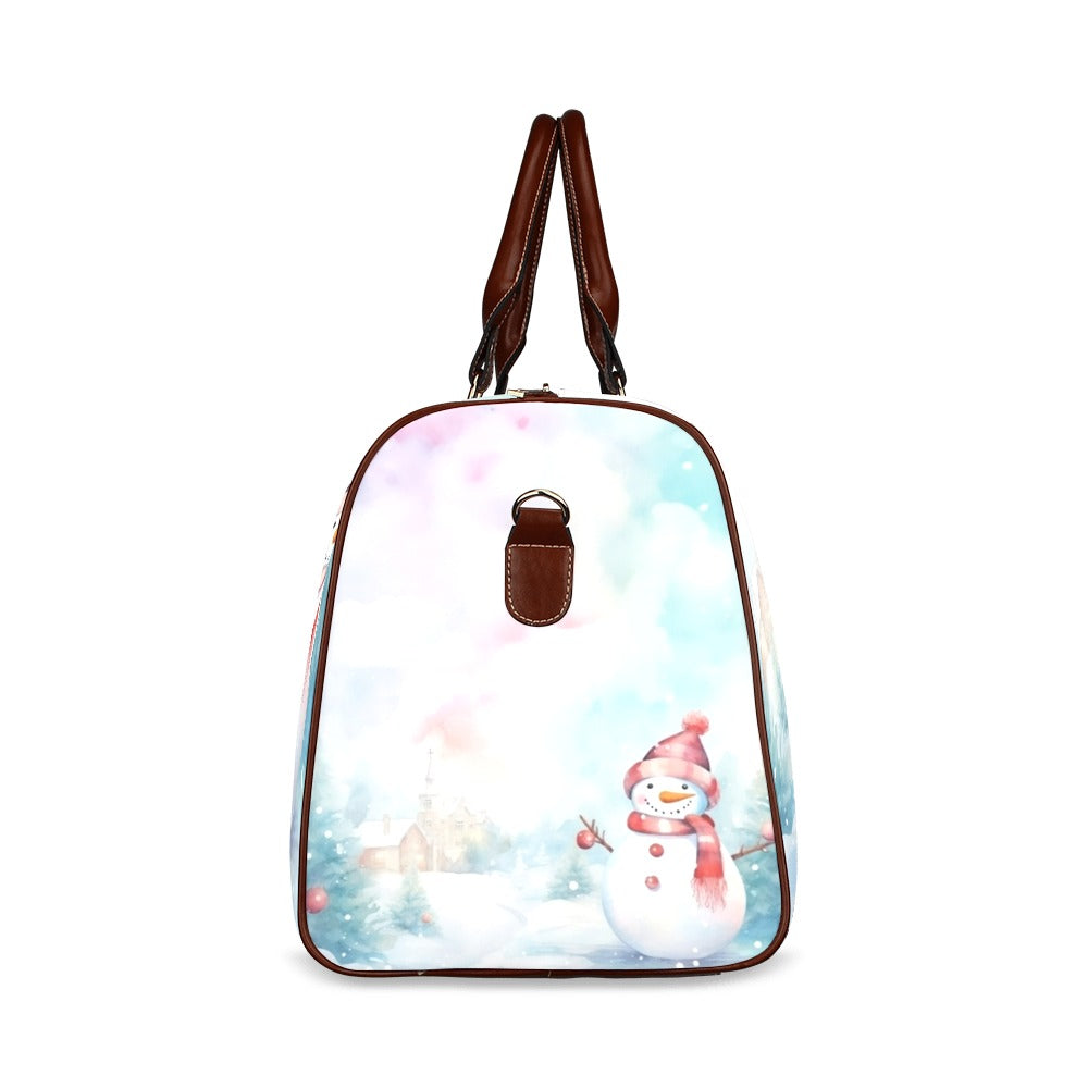 Christmas snowman 3-2 Waterproof Travel Bag/Small (Model 1639)