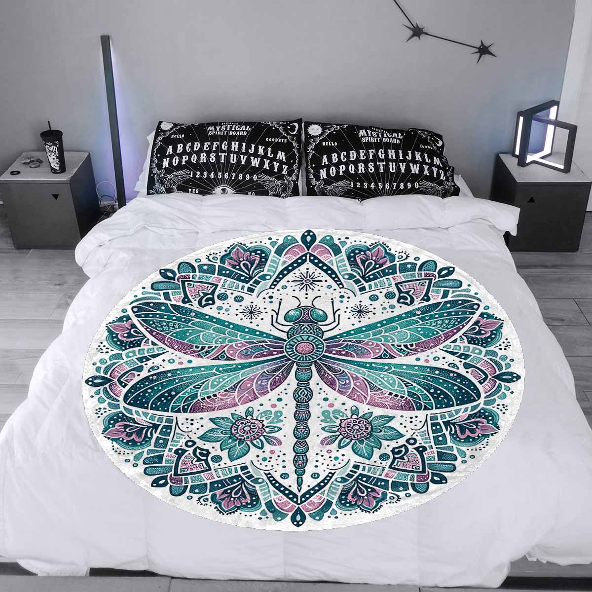 Mandella_Dragonfly_Awd35140  Circular Micro Fleece Blanket 60"