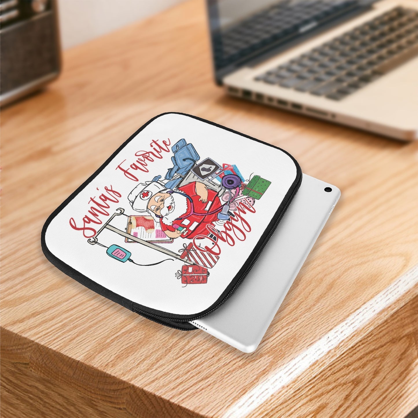 Tablet Sleeve - Santa's Favorite Obgyn, awd-542