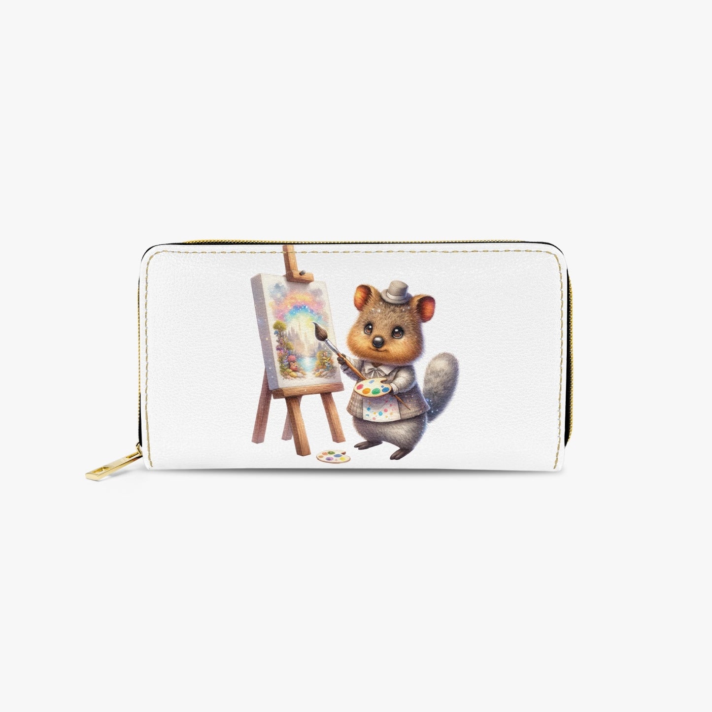 Long Type Zipper Purse, Quokka, Artist, awd-1331