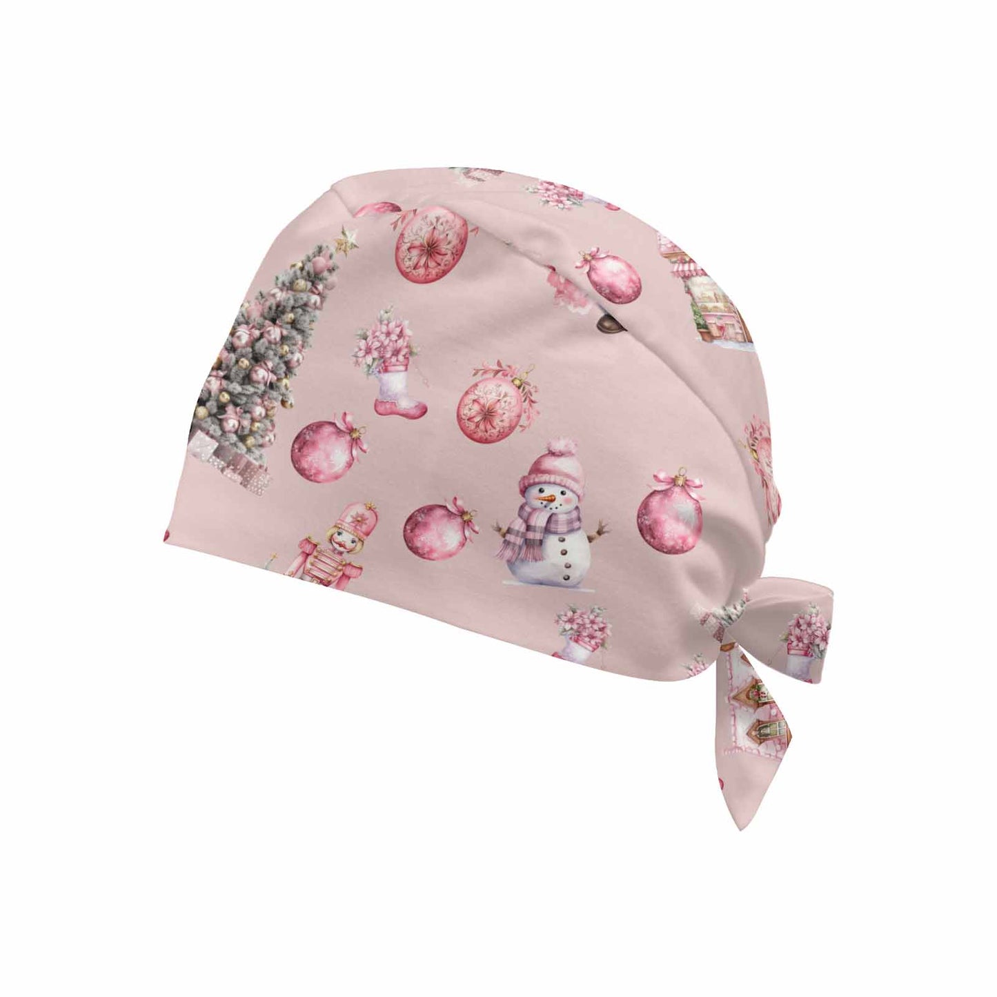 PinkChristmasSml  Scrub Cap