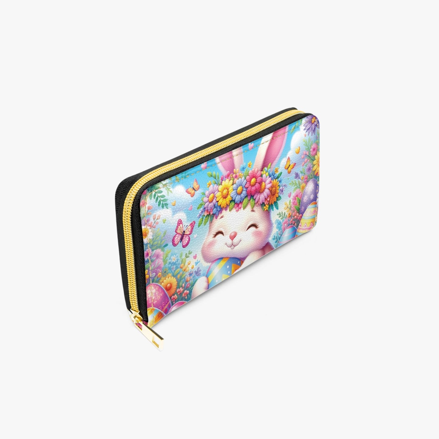 Long Type Zipper Purse, Easter, Rabbit