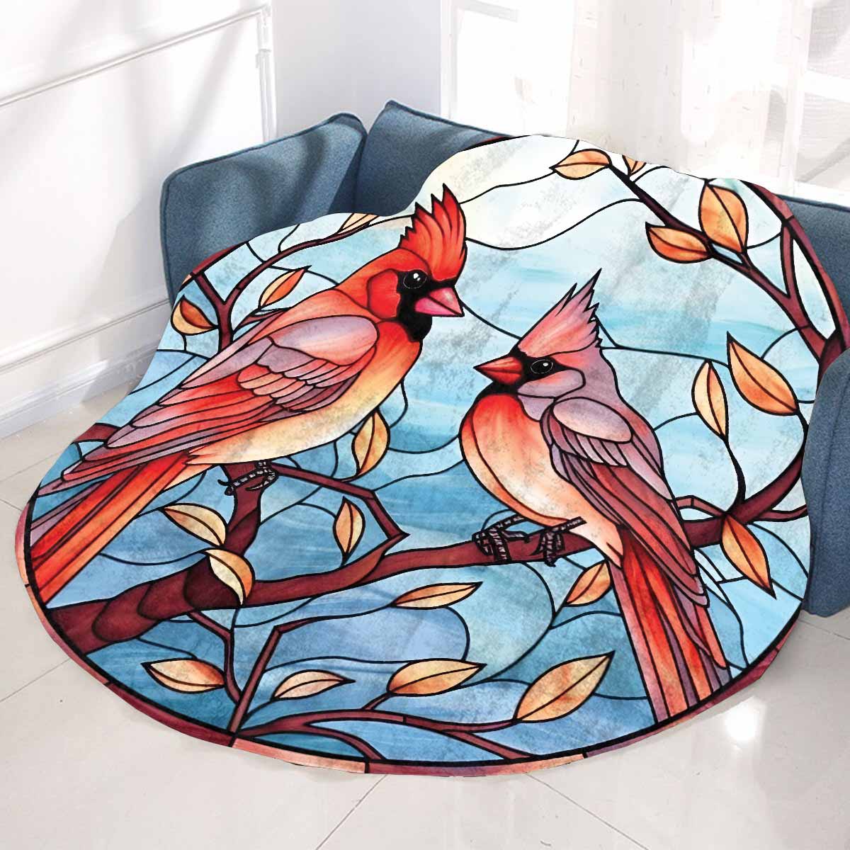 Mandalla_Awd35162  Circular Micro Fleece Blanket 60"